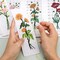 3 Pieces Cross Stitch Bookmark Kits, DIY Stamped Embroidery Bookmark Kit for Beginner Flower Patterns 14 Count Crossstitch Projects for Book Lovers